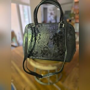 BRAVO Beverly Hills Collection Black Leather Shoulder Bag